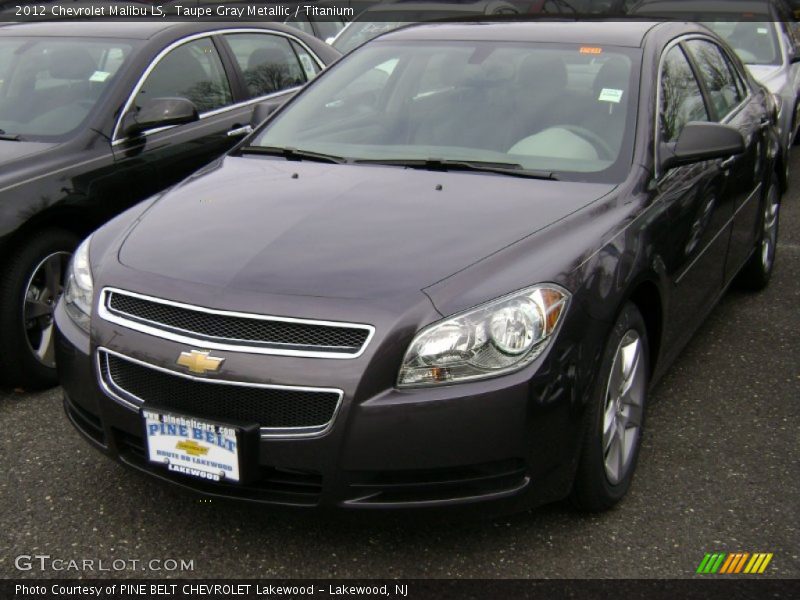 Taupe Gray Metallic / Titanium 2012 Chevrolet Malibu LS