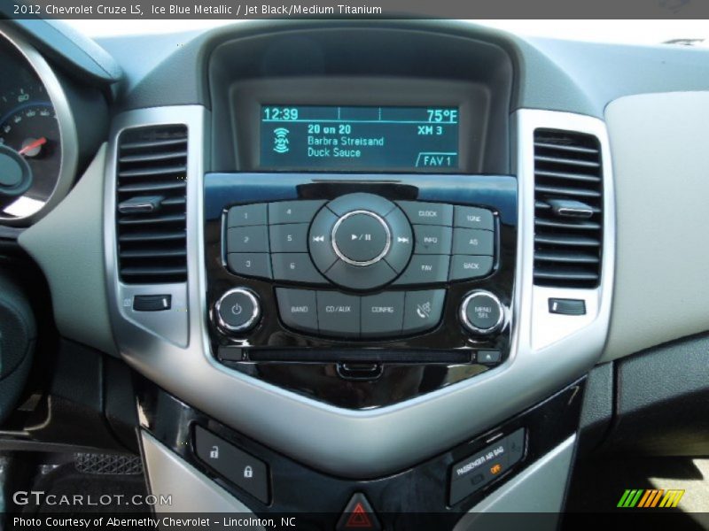 Ice Blue Metallic / Jet Black/Medium Titanium 2012 Chevrolet Cruze LS