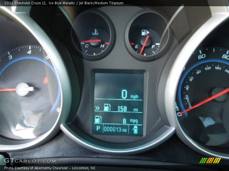 Ice Blue Metallic / Jet Black/Medium Titanium 2012 Chevrolet Cruze LS