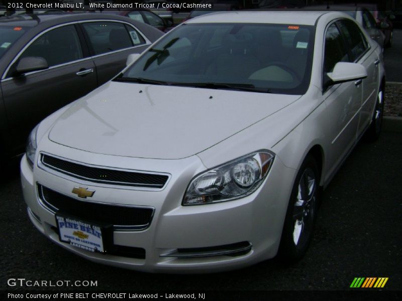White Diamond Tricoat / Cocoa/Cashmere 2012 Chevrolet Malibu LT