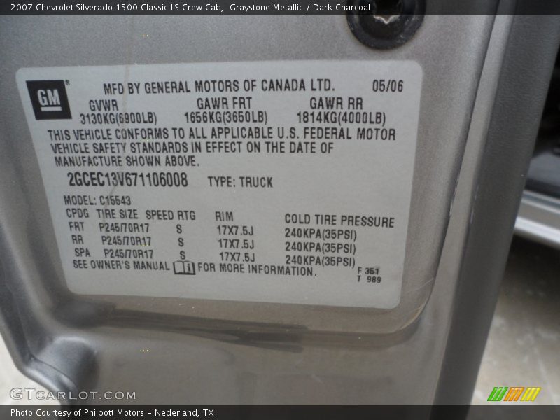 Graystone Metallic / Dark Charcoal 2007 Chevrolet Silverado 1500 Classic LS Crew Cab