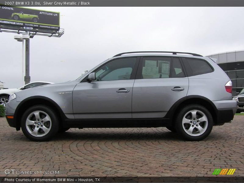Silver Grey Metallic / Black 2007 BMW X3 3.0si