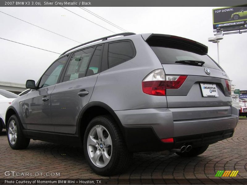 Silver Grey Metallic / Black 2007 BMW X3 3.0si