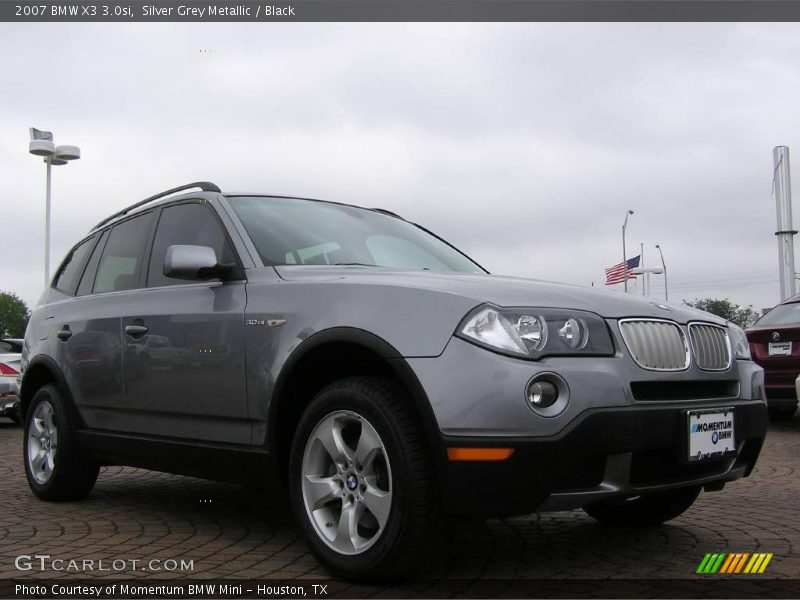 Silver Grey Metallic / Black 2007 BMW X3 3.0si