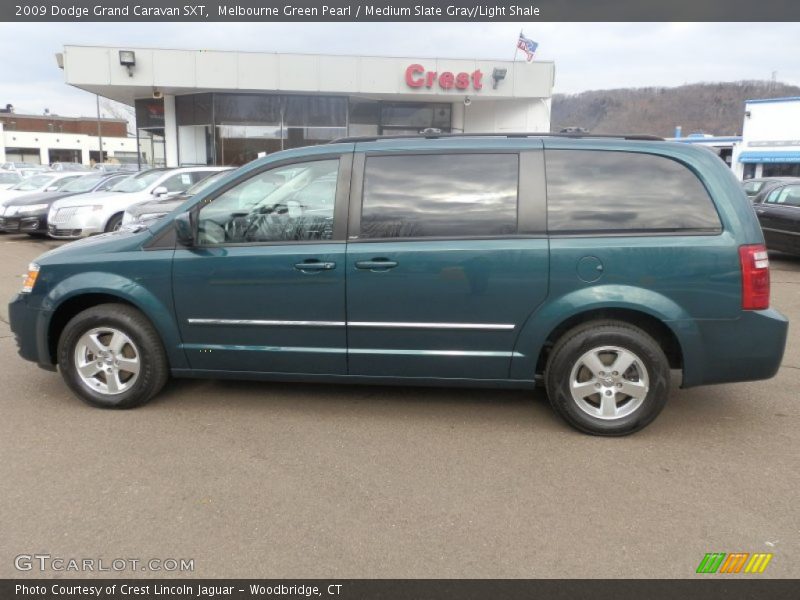 Melbourne Green Pearl / Medium Slate Gray/Light Shale 2009 Dodge Grand Caravan SXT