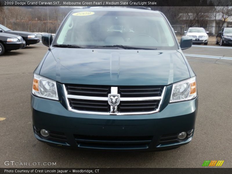 Melbourne Green Pearl / Medium Slate Gray/Light Shale 2009 Dodge Grand Caravan SXT