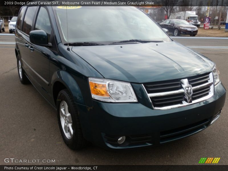 Melbourne Green Pearl / Medium Slate Gray/Light Shale 2009 Dodge Grand Caravan SXT