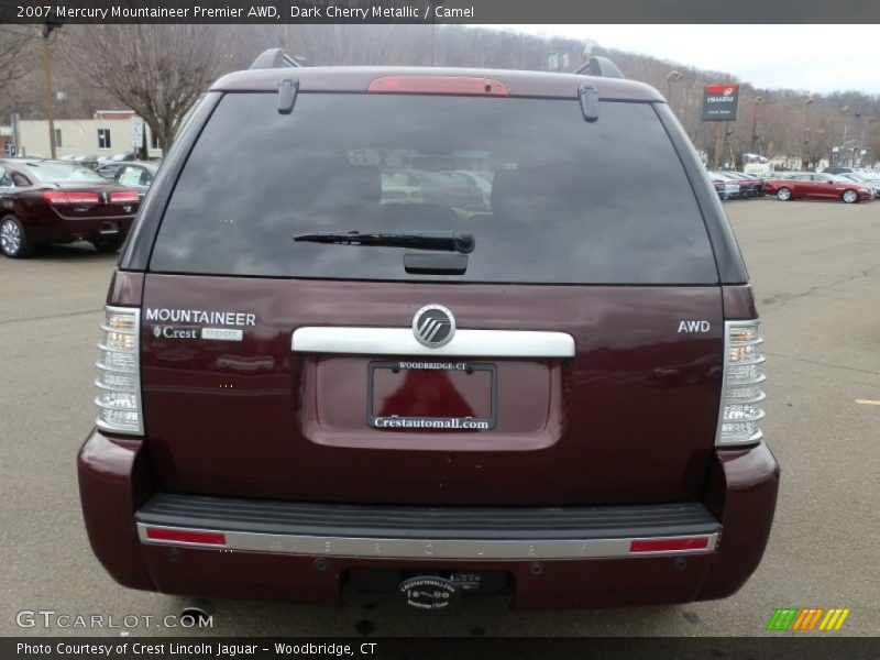 Dark Cherry Metallic / Camel 2007 Mercury Mountaineer Premier AWD