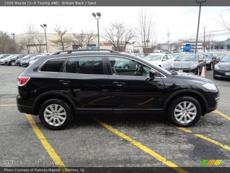 Brilliant Black / Sand 2009 Mazda CX-9 Touring AWD