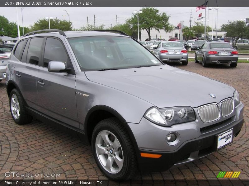 Silver Grey Metallic / Black 2007 BMW X3 3.0si