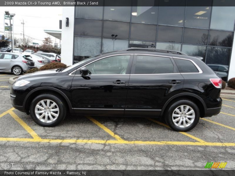 Brilliant Black / Sand 2009 Mazda CX-9 Touring AWD