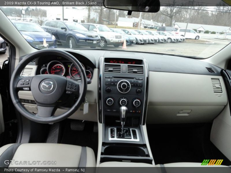 Brilliant Black / Sand 2009 Mazda CX-9 Touring AWD