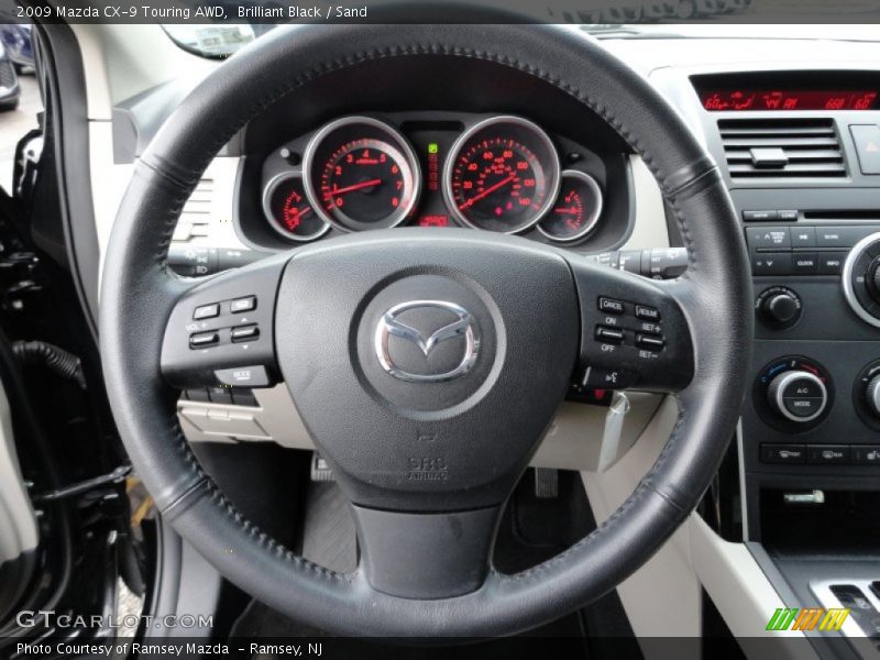 Brilliant Black / Sand 2009 Mazda CX-9 Touring AWD
