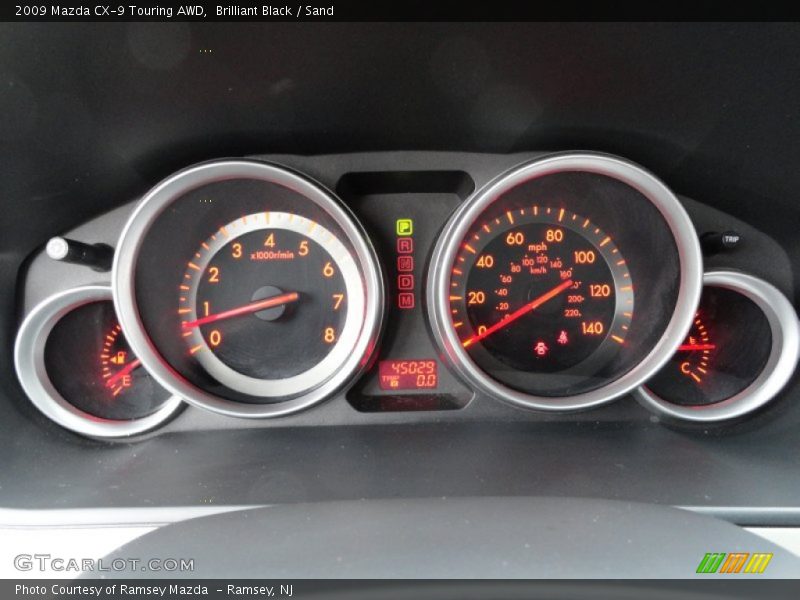 Brilliant Black / Sand 2009 Mazda CX-9 Touring AWD