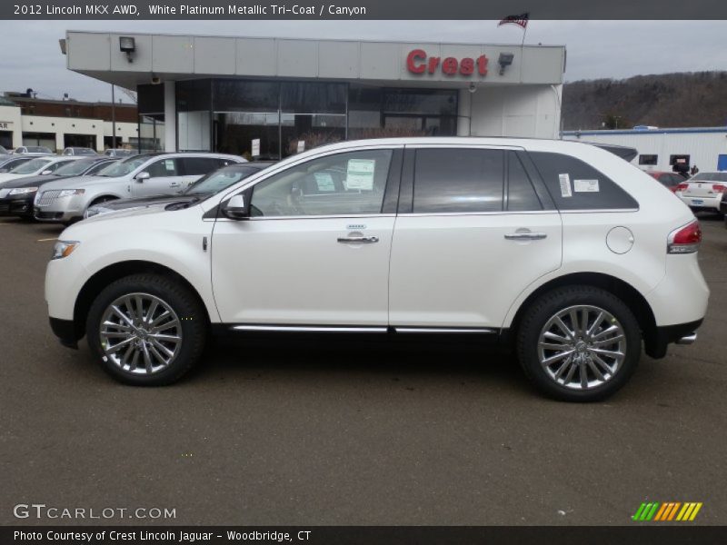White Platinum Metallic Tri-Coat / Canyon 2012 Lincoln MKX AWD