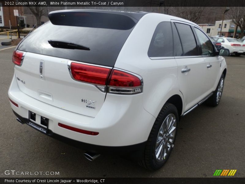 White Platinum Metallic Tri-Coat / Canyon 2012 Lincoln MKX AWD