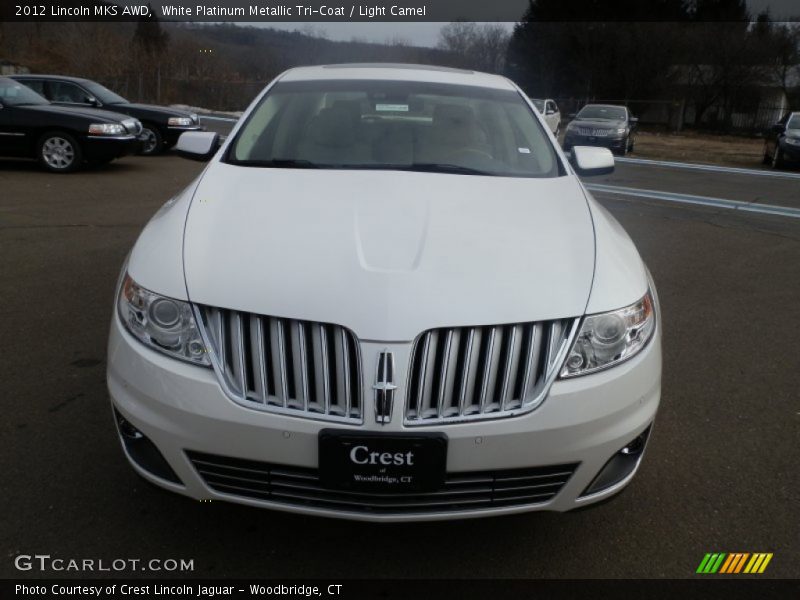 White Platinum Metallic Tri-Coat / Light Camel 2012 Lincoln MKS AWD