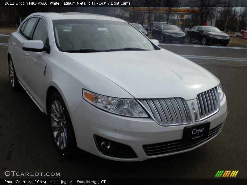 White Platinum Metallic Tri-Coat / Light Camel 2012 Lincoln MKS AWD