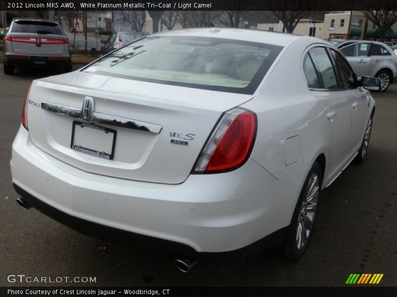 White Platinum Metallic Tri-Coat / Light Camel 2012 Lincoln MKS AWD