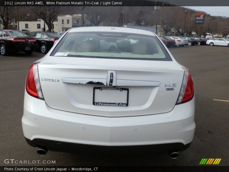 White Platinum Metallic Tri-Coat / Light Camel 2012 Lincoln MKS AWD