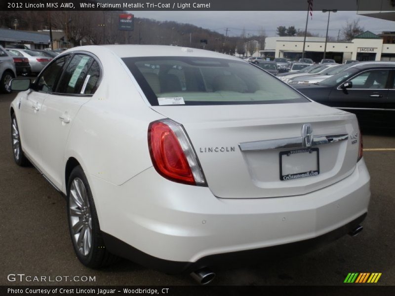 White Platinum Metallic Tri-Coat / Light Camel 2012 Lincoln MKS AWD