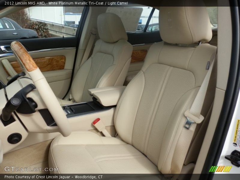White Platinum Metallic Tri-Coat / Light Camel 2012 Lincoln MKS AWD