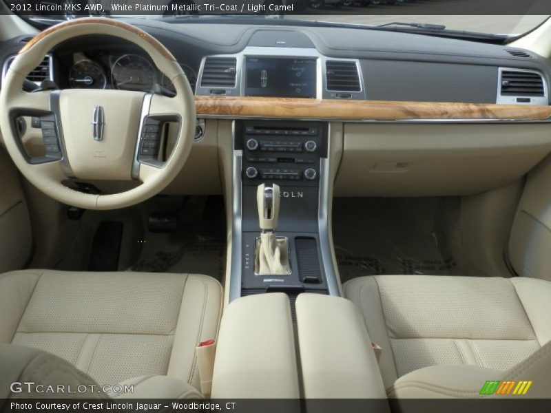 White Platinum Metallic Tri-Coat / Light Camel 2012 Lincoln MKS AWD