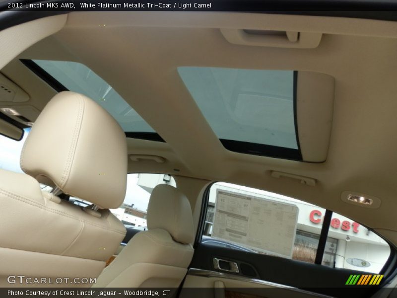 White Platinum Metallic Tri-Coat / Light Camel 2012 Lincoln MKS AWD