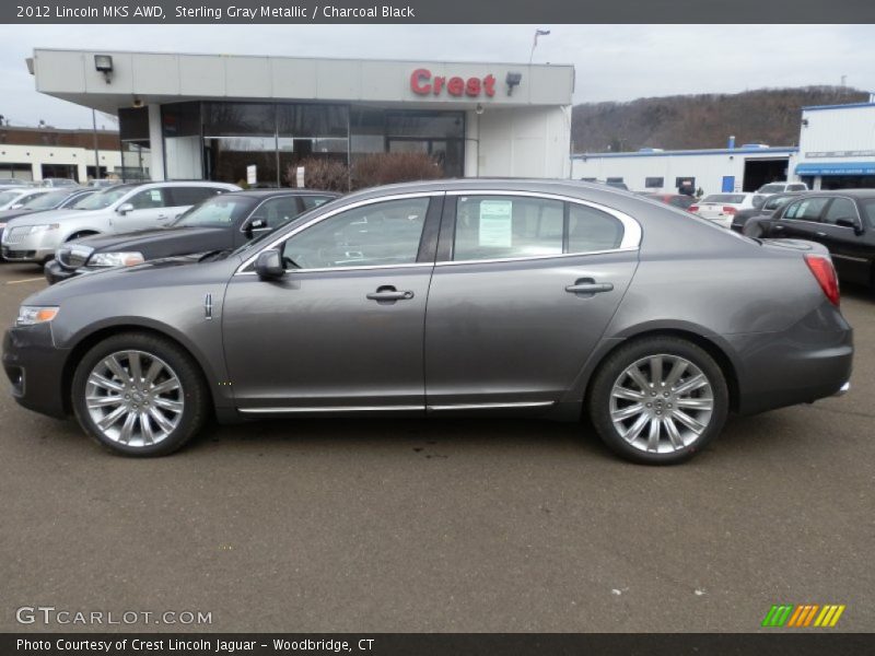 Sterling Gray Metallic / Charcoal Black 2012 Lincoln MKS AWD
