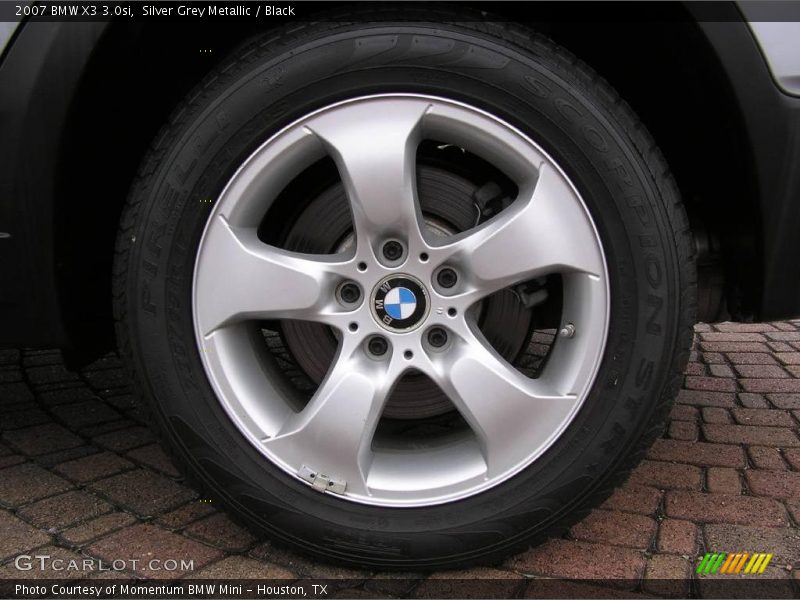 Silver Grey Metallic / Black 2007 BMW X3 3.0si