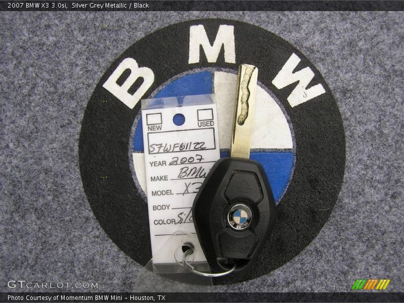 Silver Grey Metallic / Black 2007 BMW X3 3.0si