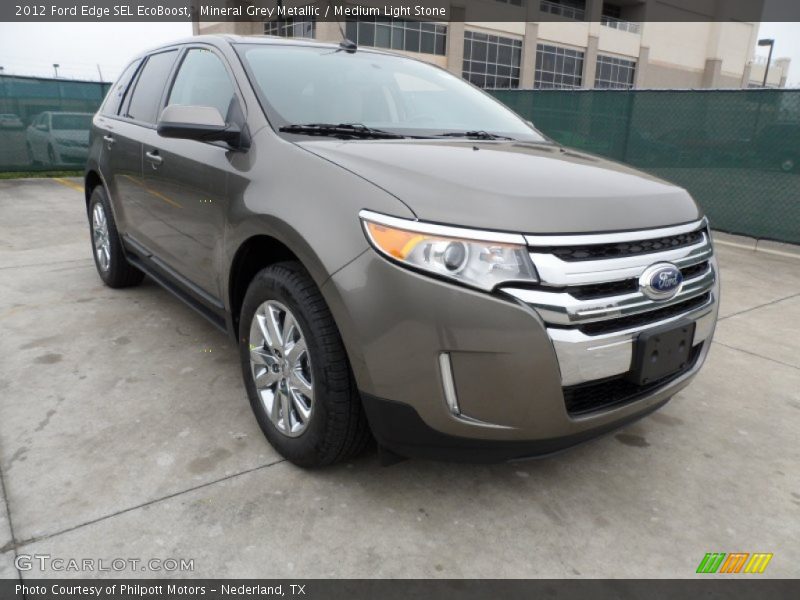 Mineral Grey Metallic / Medium Light Stone 2012 Ford Edge SEL EcoBoost