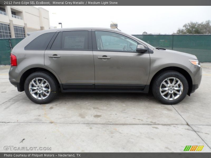 Mineral Grey Metallic / Medium Light Stone 2012 Ford Edge SEL EcoBoost