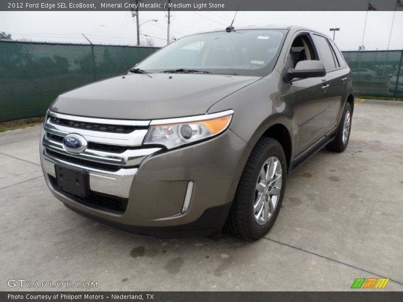 Mineral Grey Metallic / Medium Light Stone 2012 Ford Edge SEL EcoBoost