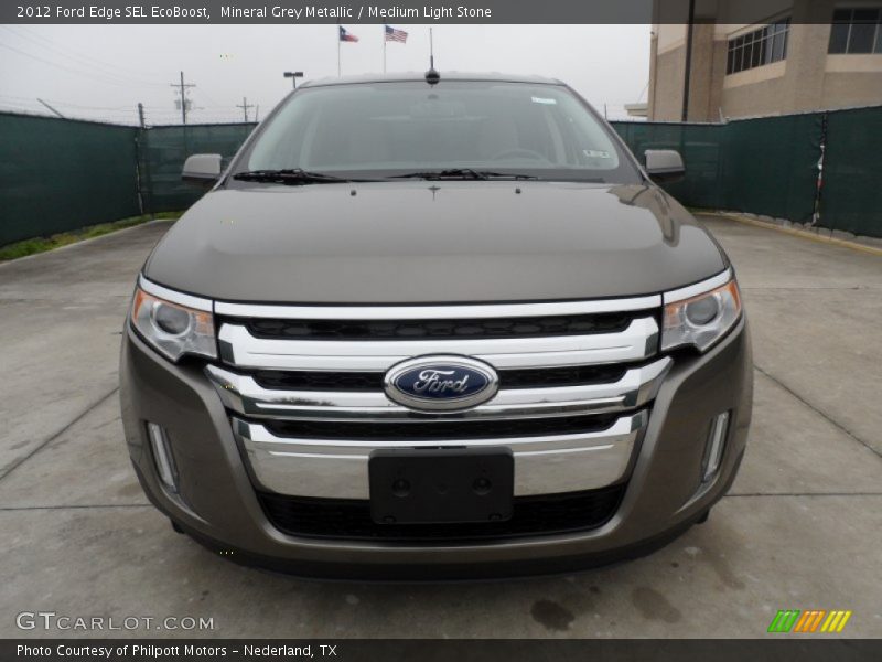 Mineral Grey Metallic / Medium Light Stone 2012 Ford Edge SEL EcoBoost