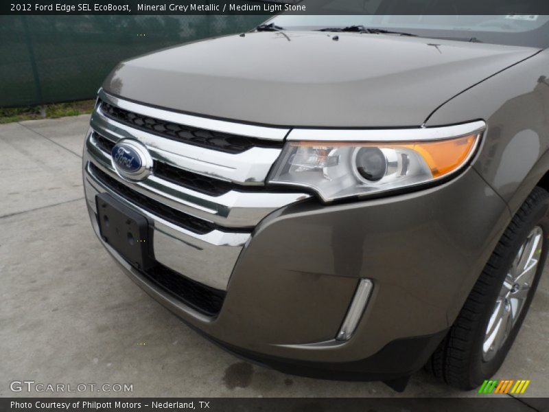 Mineral Grey Metallic / Medium Light Stone 2012 Ford Edge SEL EcoBoost