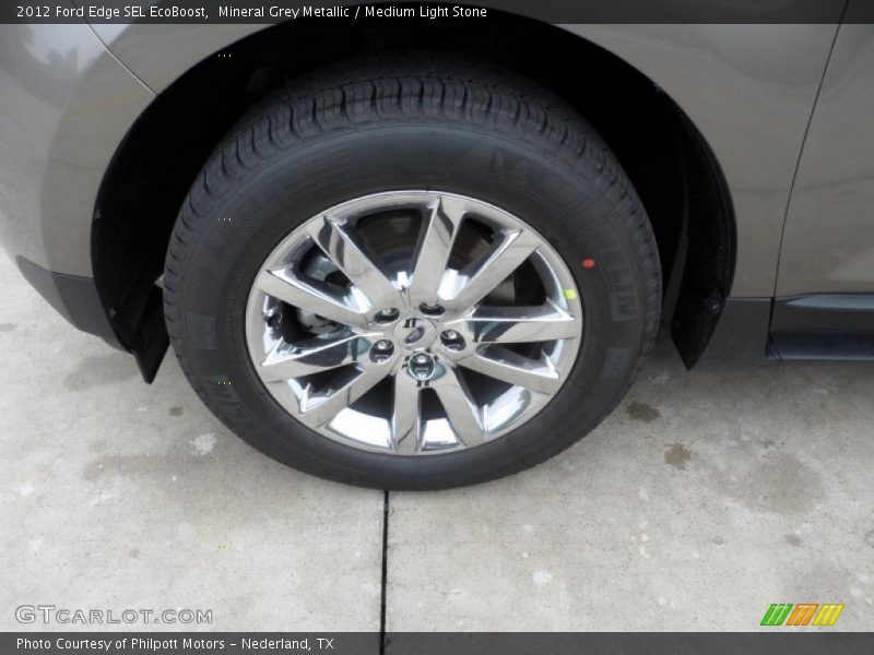 Mineral Grey Metallic / Medium Light Stone 2012 Ford Edge SEL EcoBoost