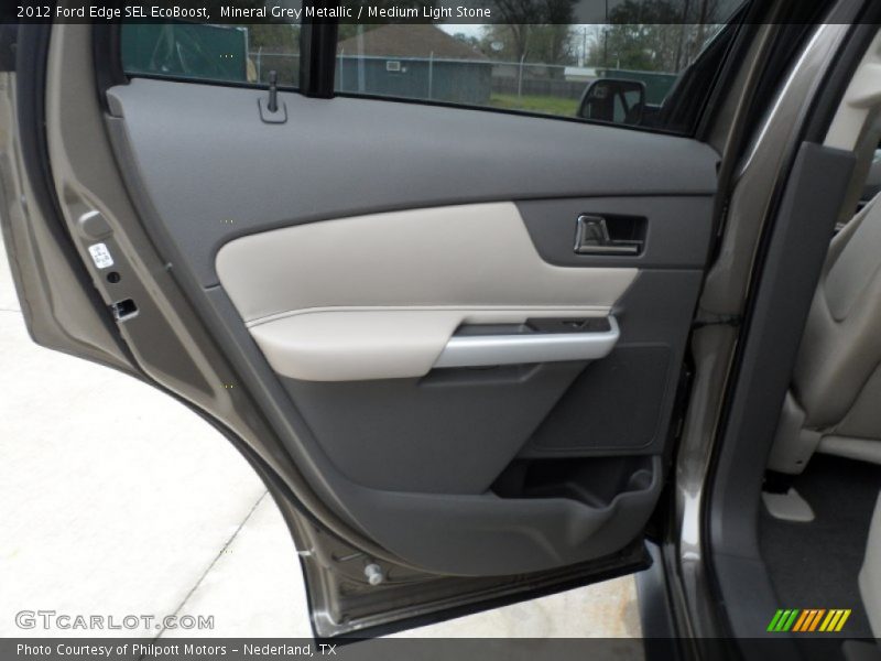 Mineral Grey Metallic / Medium Light Stone 2012 Ford Edge SEL EcoBoost