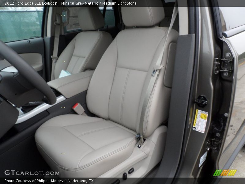 Mineral Grey Metallic / Medium Light Stone 2012 Ford Edge SEL EcoBoost