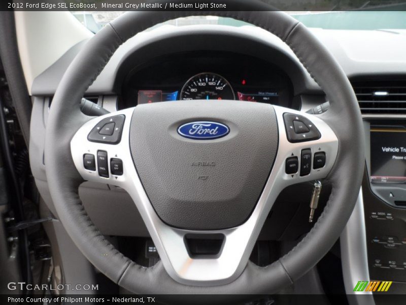 Mineral Grey Metallic / Medium Light Stone 2012 Ford Edge SEL EcoBoost