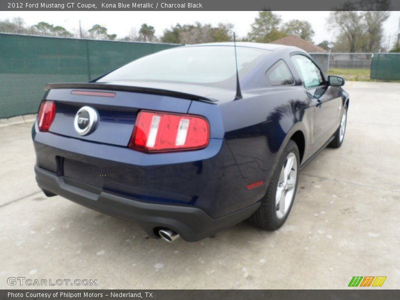 Kona Blue Metallic / Charcoal Black 2012 Ford Mustang GT Coupe