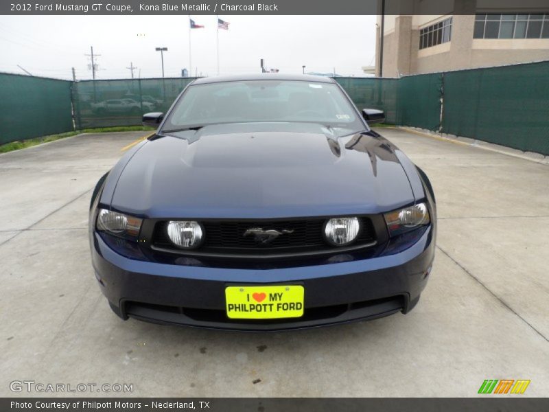Kona Blue Metallic / Charcoal Black 2012 Ford Mustang GT Coupe