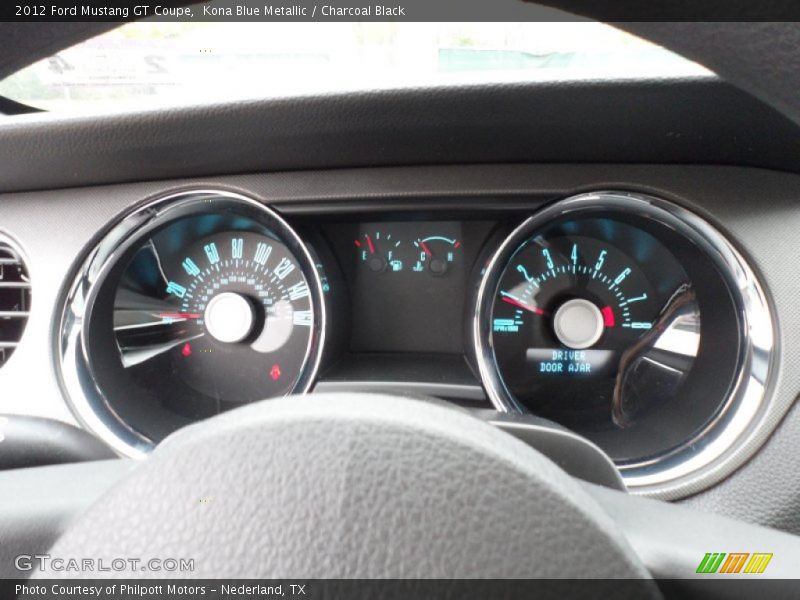 Kona Blue Metallic / Charcoal Black 2012 Ford Mustang GT Coupe