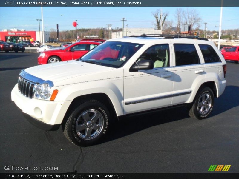 Stone White / Dark Khaki/Light Graystone 2007 Jeep Grand Cherokee Limited
