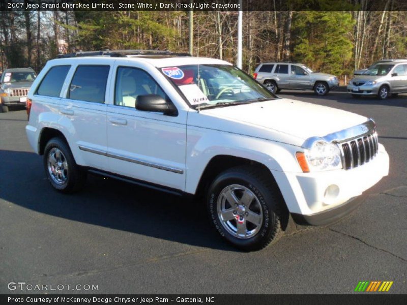 Stone White / Dark Khaki/Light Graystone 2007 Jeep Grand Cherokee Limited