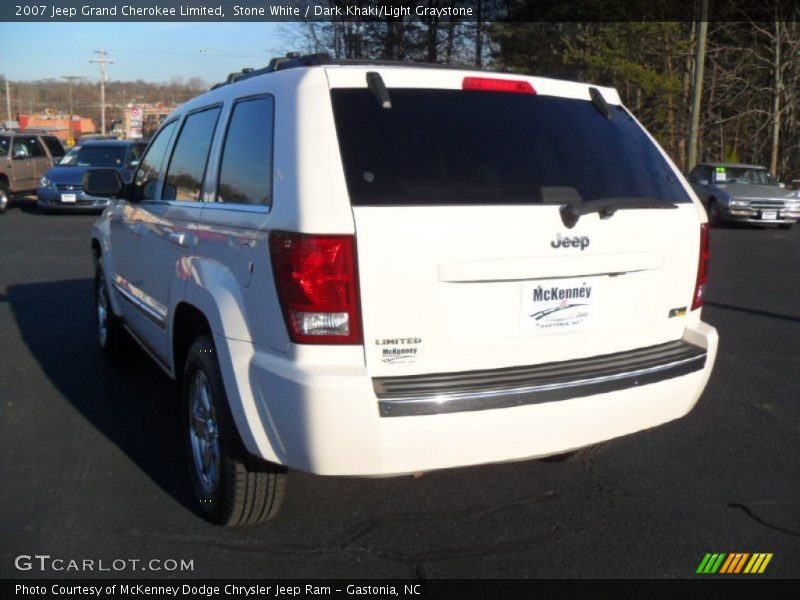 Stone White / Dark Khaki/Light Graystone 2007 Jeep Grand Cherokee Limited