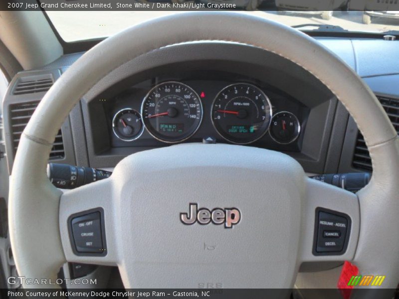 Stone White / Dark Khaki/Light Graystone 2007 Jeep Grand Cherokee Limited