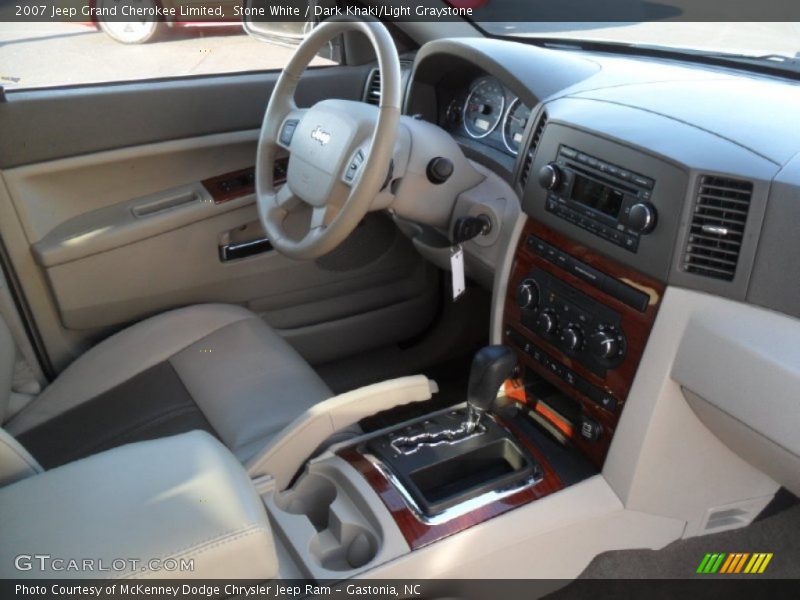 Stone White / Dark Khaki/Light Graystone 2007 Jeep Grand Cherokee Limited