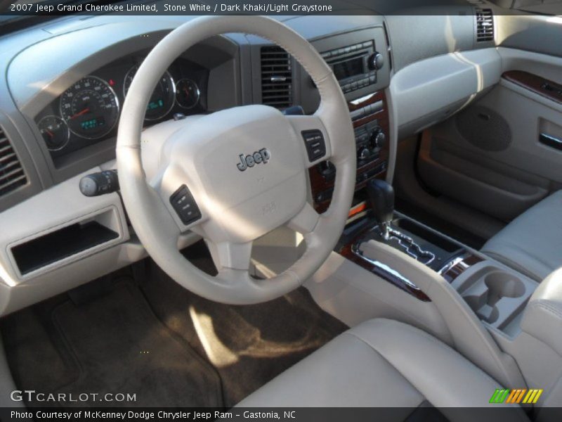Stone White / Dark Khaki/Light Graystone 2007 Jeep Grand Cherokee Limited