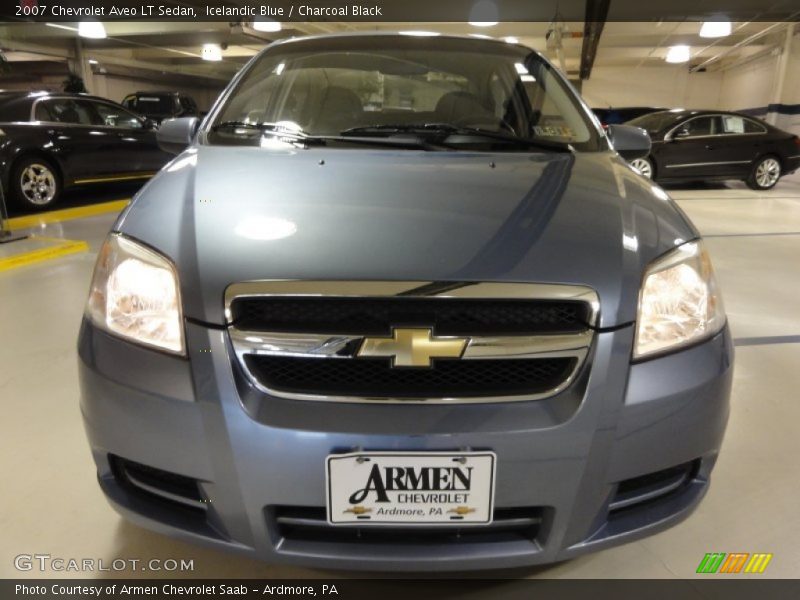 Icelandic Blue / Charcoal Black 2007 Chevrolet Aveo LT Sedan